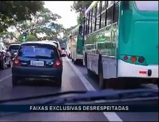 Faixa excluiva ônibus