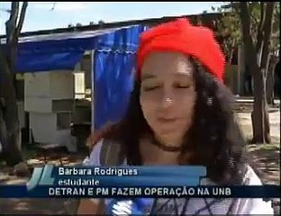 Operação da PM e Detran na UnB