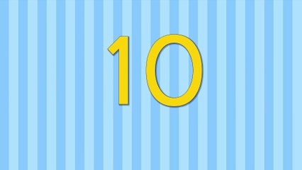 Learn to Spell the number 'Ten' in English on Surprise Toys, Eggs, Presents at Birthday Candy Land