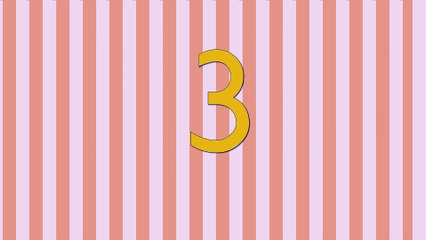Learn to Spell the number 'Three' in English on Surprise Toys, Eggs, Presents at Birthday Candy Land