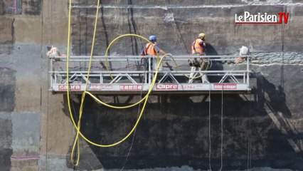 Les travaux acrobatiques du barrage de Guerlédan