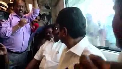 Actor R.Sarathkumar Takes a Fun Ride In Chennai Metro