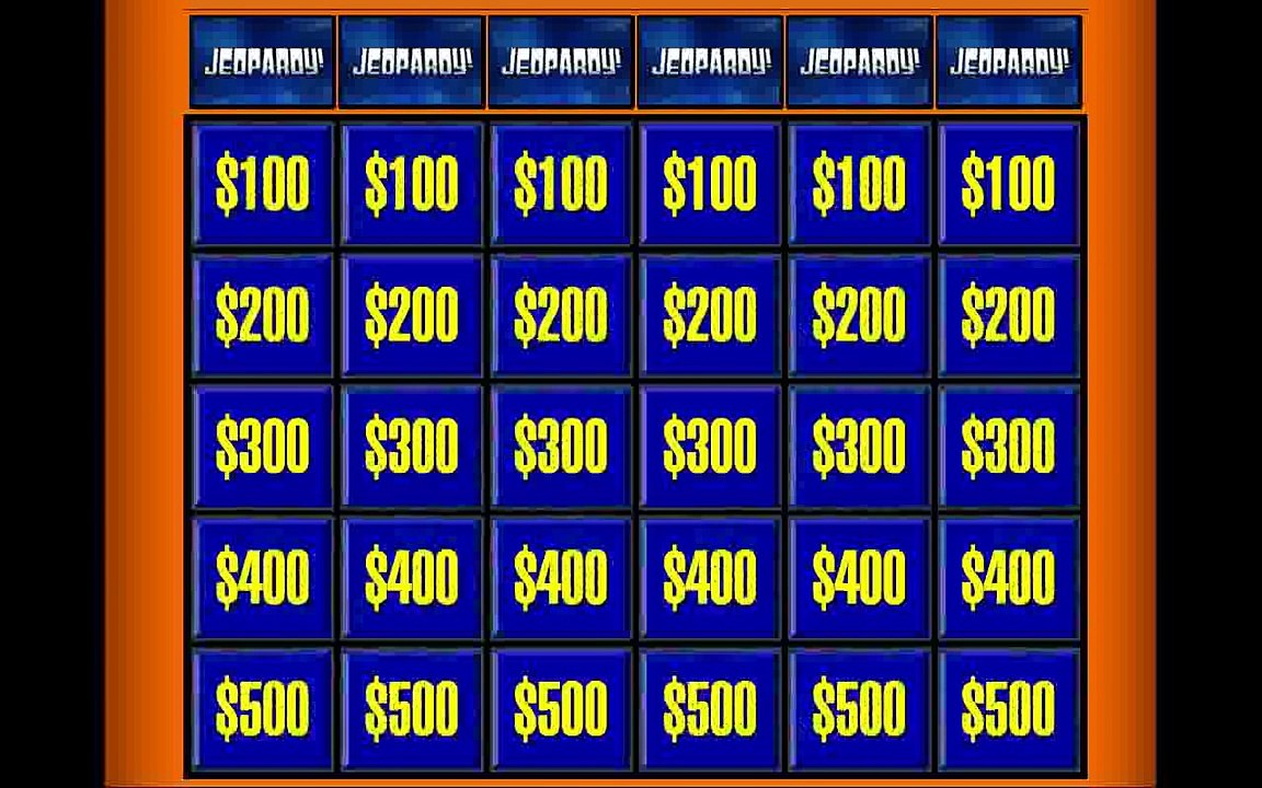 NEW!!! JEOPARDY! 98 THEME powerpoint game (new version 1/7/2013)