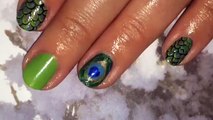 Peacock feathers (body) nail art tutoeial