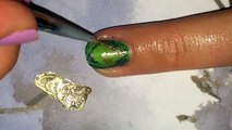 Peacock tail feather nail art tutorial