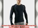 Sub Sports Men's Cold Freeze Semi Compression Long Sleeve Thermal Base Layer - Black Medium