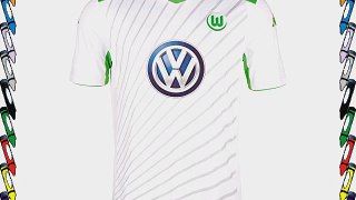 Kappa - Adults' Short-Sleeved Football Jersey - VfL Wolfsburg Away Kit White white Size:XXXL