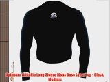 Optimum Thinskin Long Sleeve Mens Base Layer Top - Black Medium