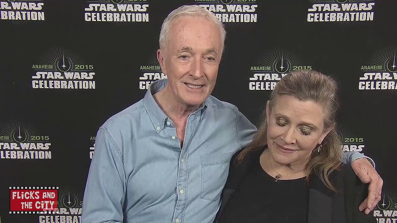 Star Wars The Force Awakens Interview - Carrie Fisher & Anthony Daniels