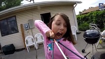 Girl pulls out her Tooth with A Slingbow!