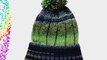 fraenklis Women's Knitted Beanie Hat with Bobble Green Gr?n Multicolor Size:57/59