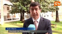 C's - Declaraciones de Juan Marín en la Sesión Constitutiva del Parlamento Andaluz