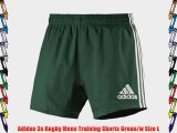 Adidas 3s Rugby Mens Training Shorts Green/w Size L