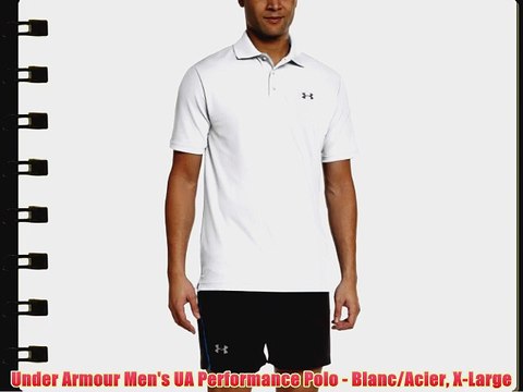 Under Armour Men's UA Performance Polo - Blanc/Acier X-Large