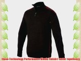 Sunderland Mens Pampero Lined Zip Neck Sweater Mens Charcoal/Red L Mens Charcoal/Red L