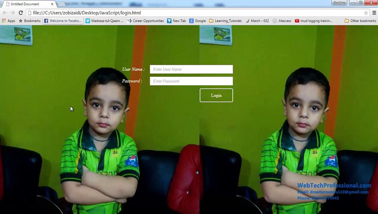 Javascript Login Form Introduction