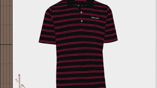 Taylormade Golf 2012 Men's Pique Striped Polo Shirt - Collegiate Red/Black - S
