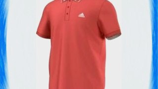 Adidas Men's Sport Essentials Polo T-Shirt - Semi Flash Red/White Medium
