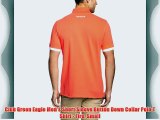 Club Green Eagle Men's Short Sleeve Button Down Collar Polo T Shirt - Fire Small