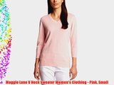 Maggie Lane V Neck Sweater Women's Clothing - Pink Small