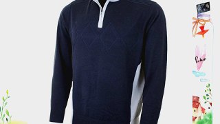 Callaway Golf 2014 Mens 1/4 Zip Argyle Chest Sweater - Mood Indigo - M