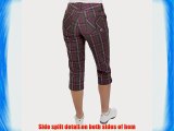 Sunice Silver Collection Womens Plaid Checked Golf Capri Pants - Black/Wht - 10