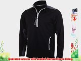 2015 Stuburt Sport Lite Half Zip Bonded Fleece Mens Golf Windproof Top Black/Titanium XL