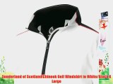 Sunderland of Scotland Chinook Golf Windshirt in White/Black X Large