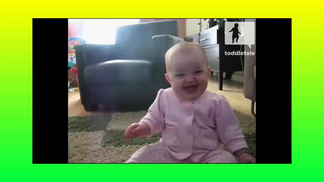 Baby Girl Laughing Hysterically at Dog Eating Popcorn | Laughing Babies | toddletale