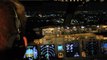 Cockpit view of night landing rwy 07 BBU 737-800