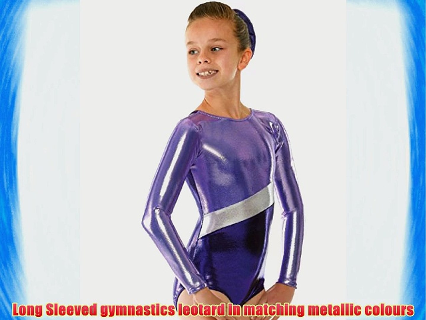 Purple, 9-10 years pink or purple GYM19 Girls lycra gymnastics leotard with foil stripes 