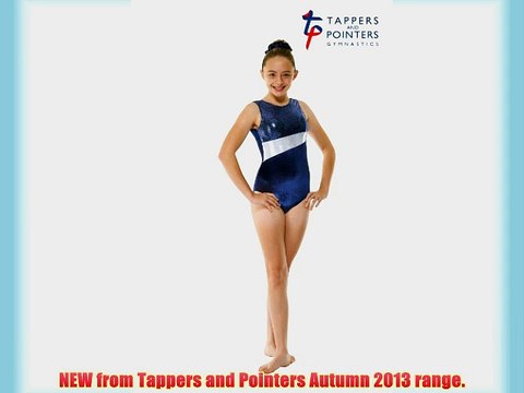 Girls Gymnastics Leotard - Sleeveless velour with foil print GYM17 (Blue 11-12 years)