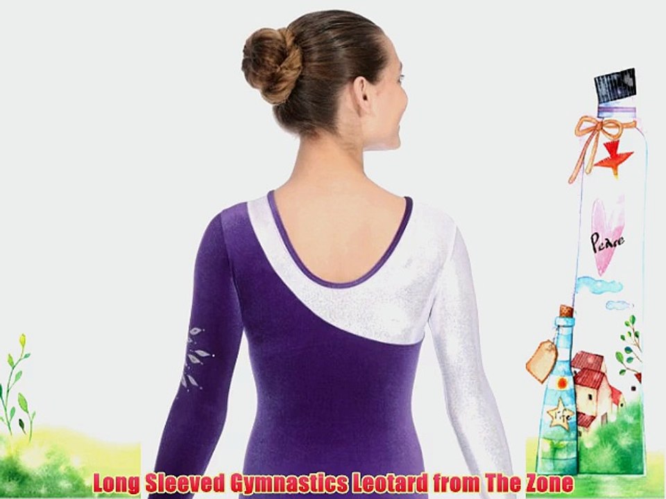 The Zone Z309ECL Round Neck Long Sleeved Leotard in Grape Smooth Velour/Lycra Size 30