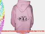 Embroidered Personalised Gymnastic Zip Hoodie (Age 12-13 Pale Pink)