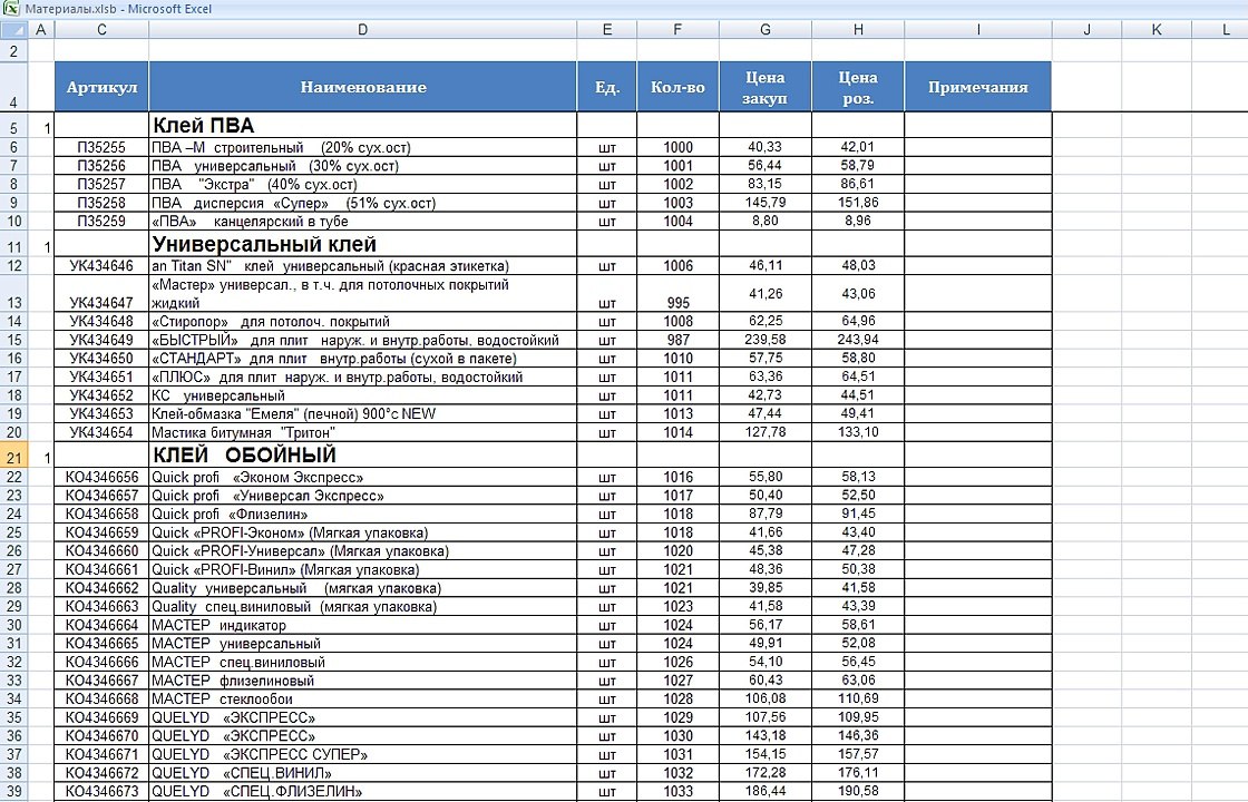 Управление складами
