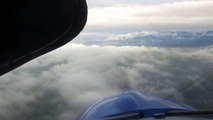 Aeroprakt-22 / A-22/ Flying in and out of clouds from cockpit