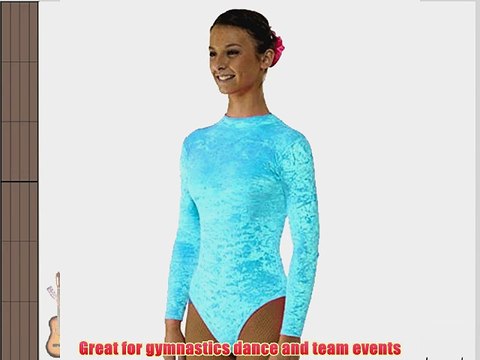 Velvet Gymnastics Leotard Girls Womans Long Sleeved Lycra Dance Gym Leotard DCUK ?