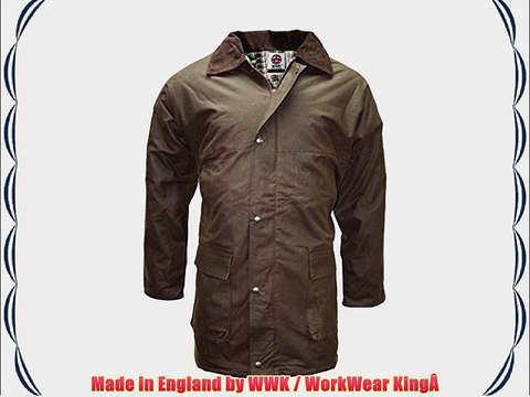 MENS WAX COTTON JACKET HUNTING SHOOTING WALKING FISHING RIDING COUNTRYSIDE JACKET COAT BROWN