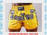 Blitz Muay Thai Fight Shorts - Black Small