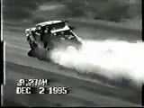 Footage of Robby Gordon pulling a wheely in his trophy truck