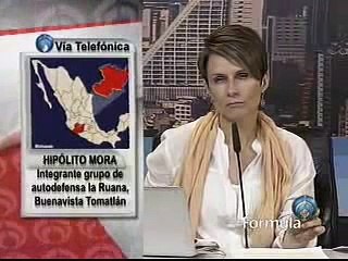 Busca "La Tuta" desacreditar a grupos de autodefensa: Mora. Con Denise Maerker