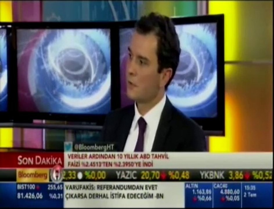 Odeabank Ekonomik Araştırmalar ve Stratejik Planlama Direktörü Ali Kırali Bloomberg HT Akıllı Para 2.7.2015