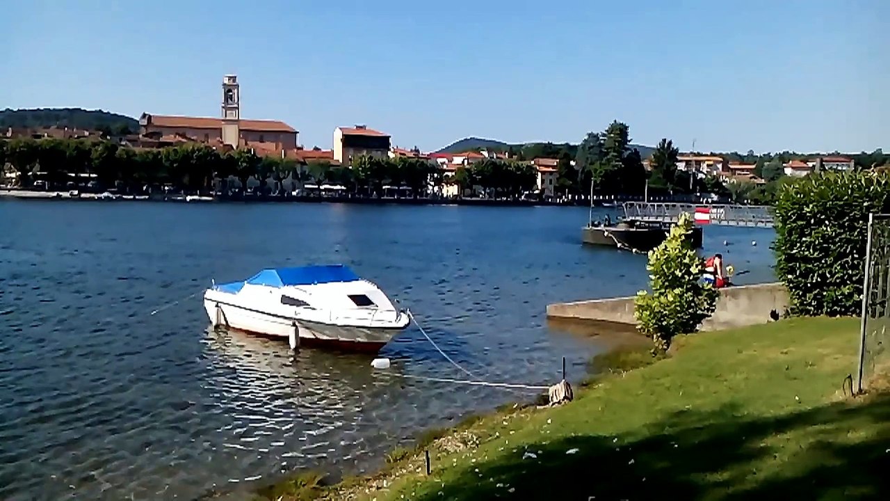 Ticino river between Sesto Calende and Castelletto Sopra Ticino (Italy). Music by Paolo Pagnani - Railway