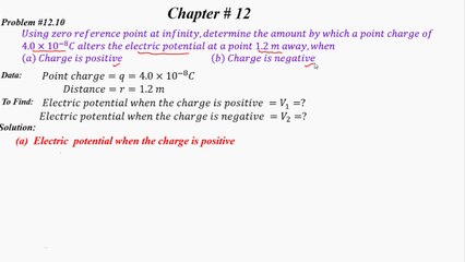 Problem No 12.10 : Using zero reference point ......