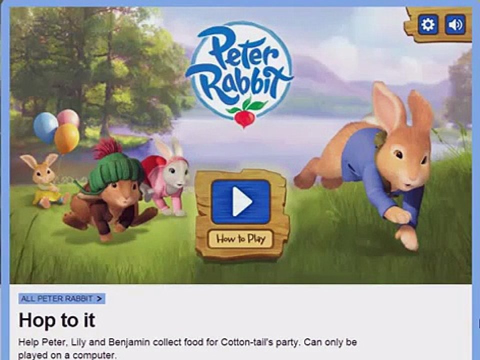 Cbeebies Peter Rabbit Hop To It Game