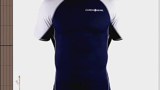 Clinch Gear React Rash Guard Short Sleeve Blue/White
