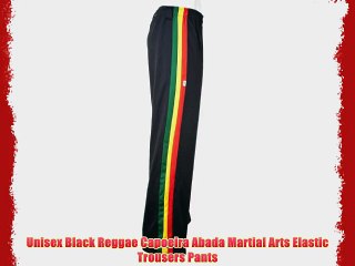 Unisex Black Reggae Capoeira Abada Martial Arts Elastic Trousers Pants