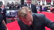 CHRIS NOLAN signs a JOKER mask 4 Childrens Charity Heroes Alliance @ The Dark Knight Rises premiere