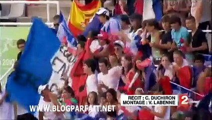 LA FRANCE CHAMPIONNE EUROPE 4X100 M HOMMES BARCELONE AOUT 2010