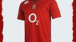 Canterbury Mens Rugby England Away Pro Shirt 2014 2015 Rose Emblem Short Sleeves Red L